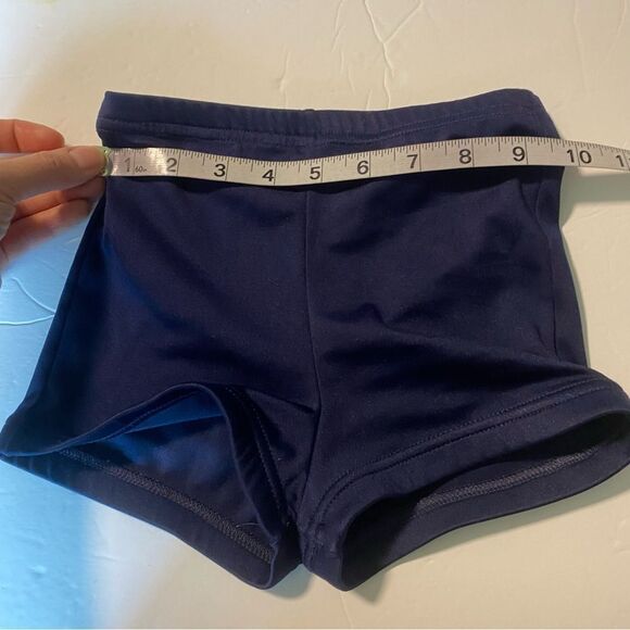 Alleson cheer spanx booty gymnastics tumbling dance shorts navy blue M 8-10 - Picture 3 of 5